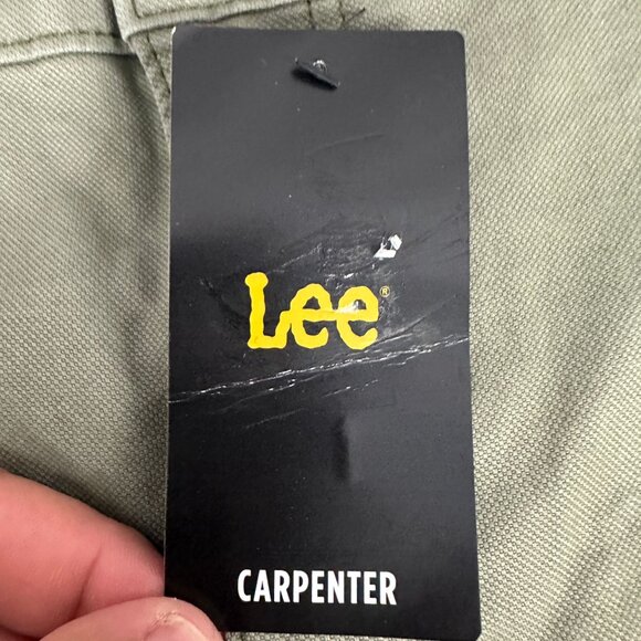 Lee Mens Carpenter Workwear Shorts Muted Olive Size 46 Durable Construction - Picture 2 of 7